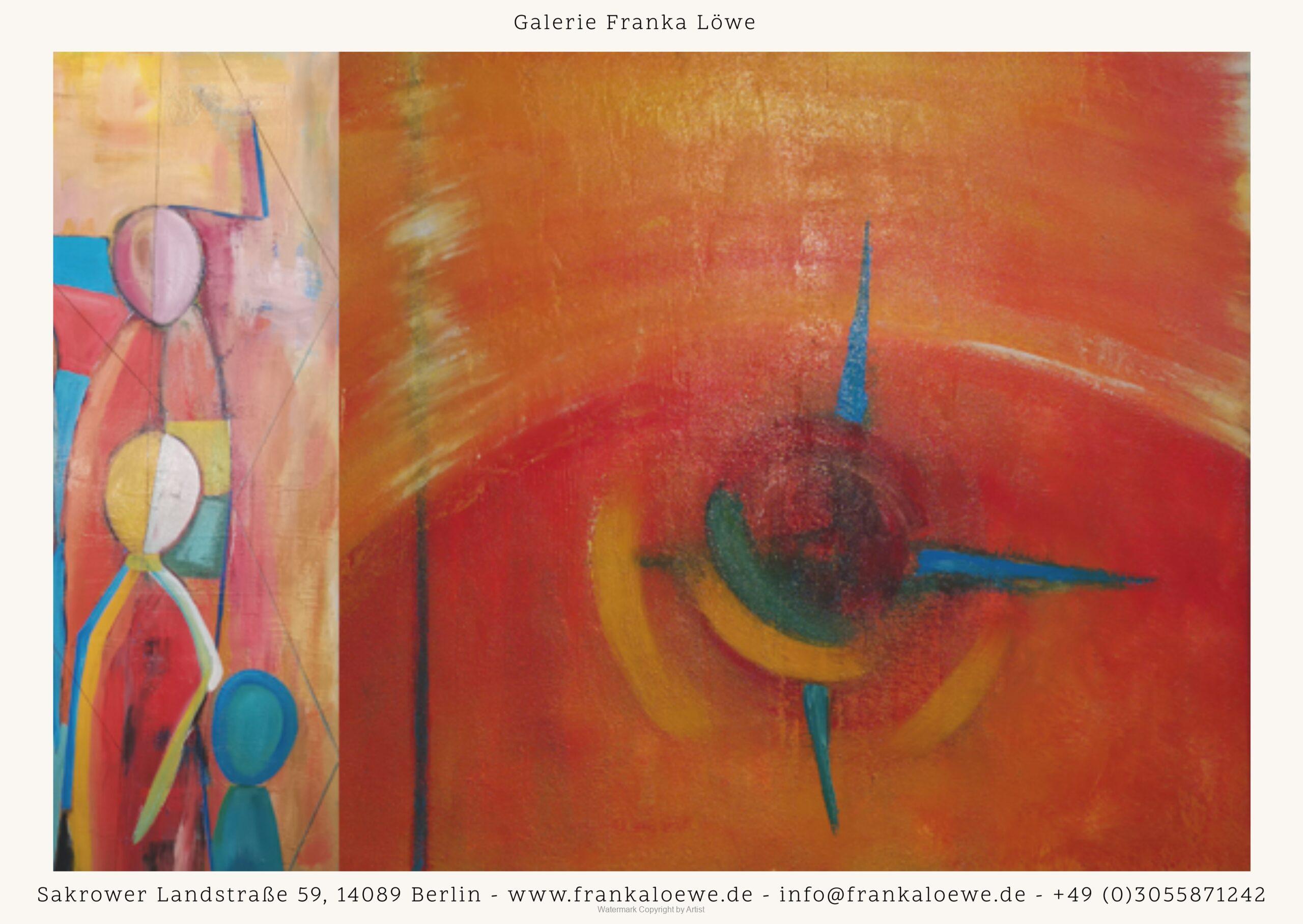 Postkarte zur Wiedereröffnung der Galerie Franka
