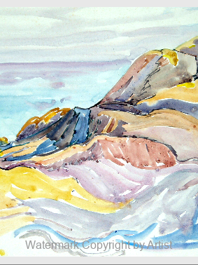 Landschaftsaquarell Heinrich Köhler "Calella"